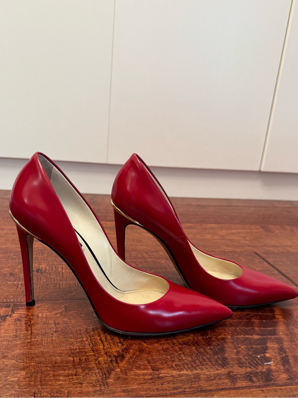Louis Vuitton Red Pointed-Toe Stiletto Pumps size 38